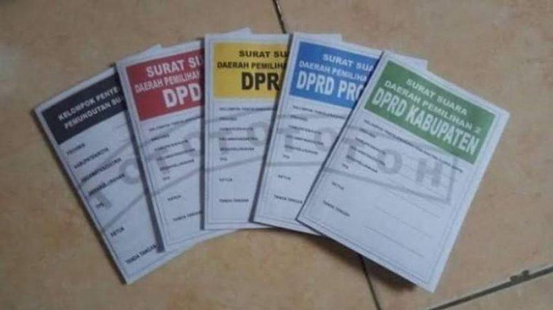 Kertas Suara Pemilu 2019