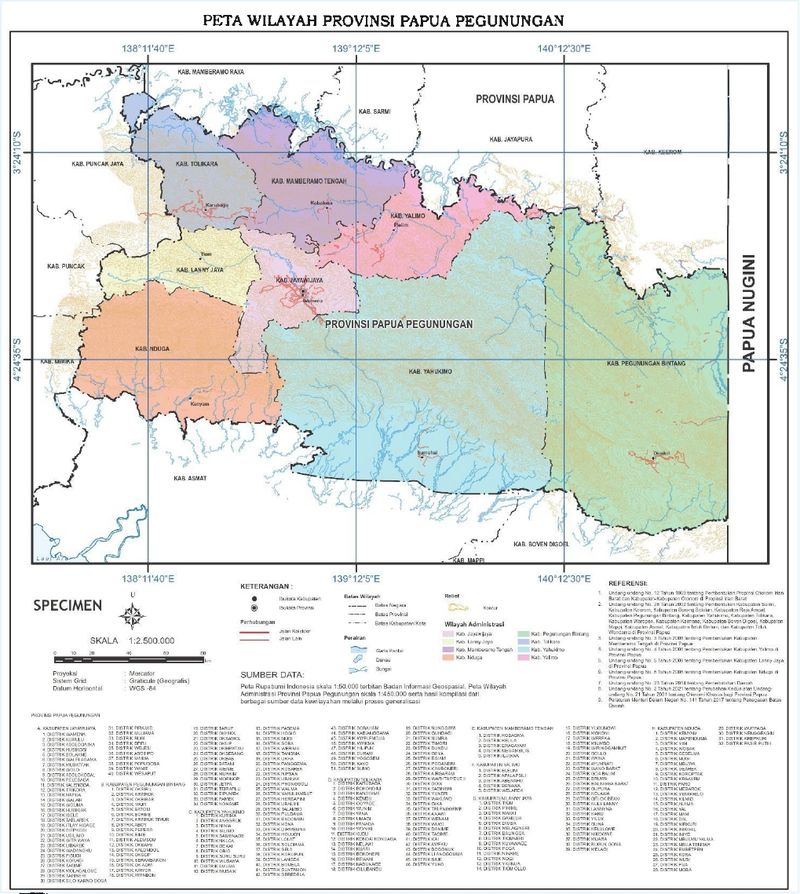 Peta Papua Pegunungan