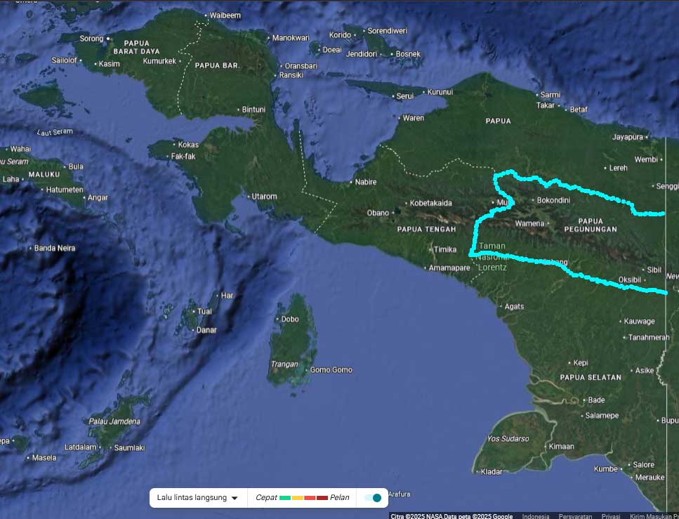Peta Wilayah Provinsi Papua Pegunungan