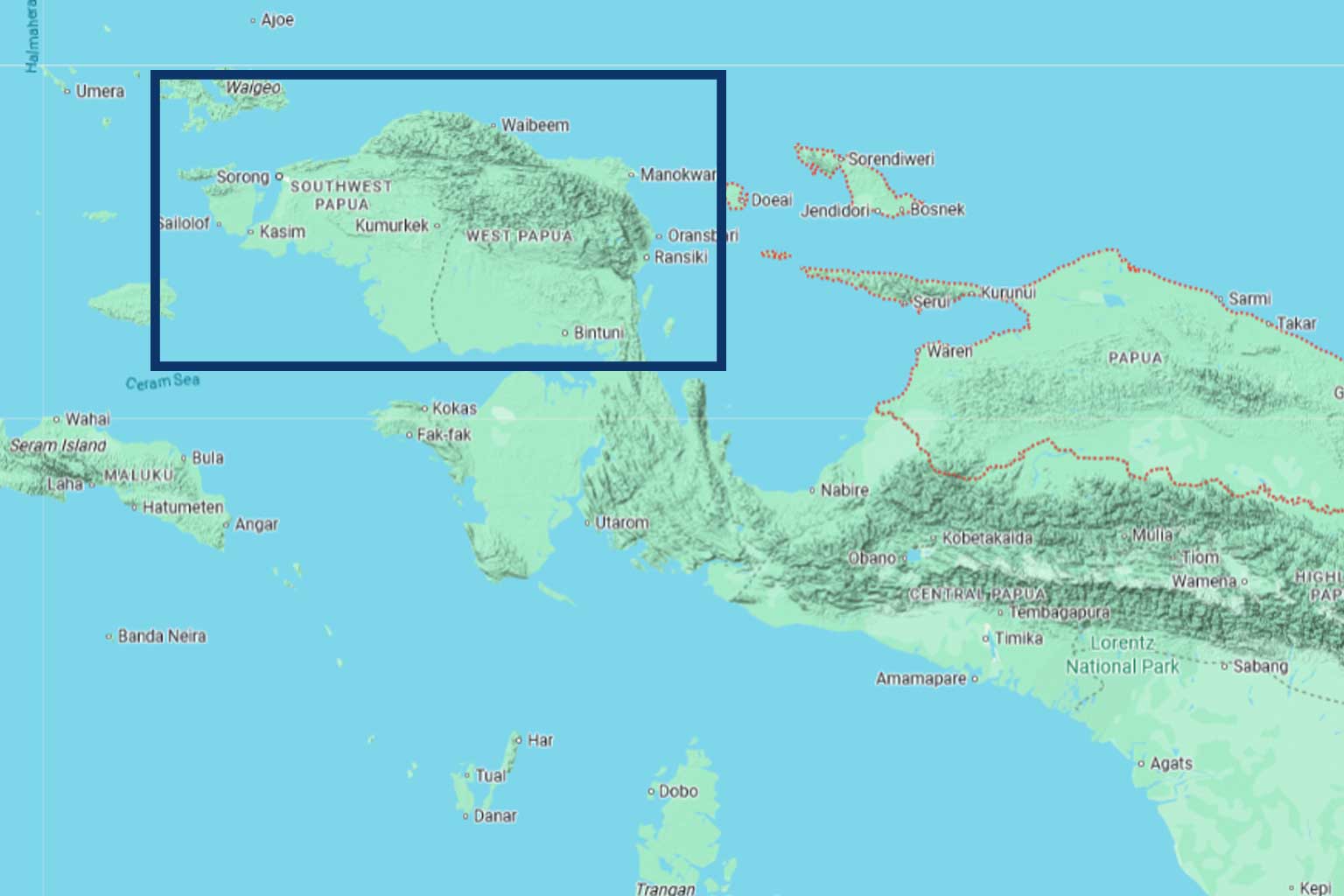 Peta Kepala Burung Papua